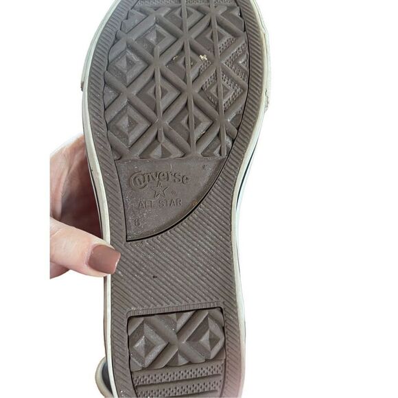 Converse Junior Brown Chuck Taylor High Top Lace Up Leather All Star Sneakers 6 - Picture 3 of 8